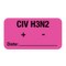 Nevs Label, CIV H3N2 Date_ 7/8 x 1-5/8 Flr Pink w/Black LW-0071 - alternate 1